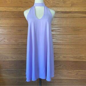 Amanda Uprichard lavender purple high neck mini dress